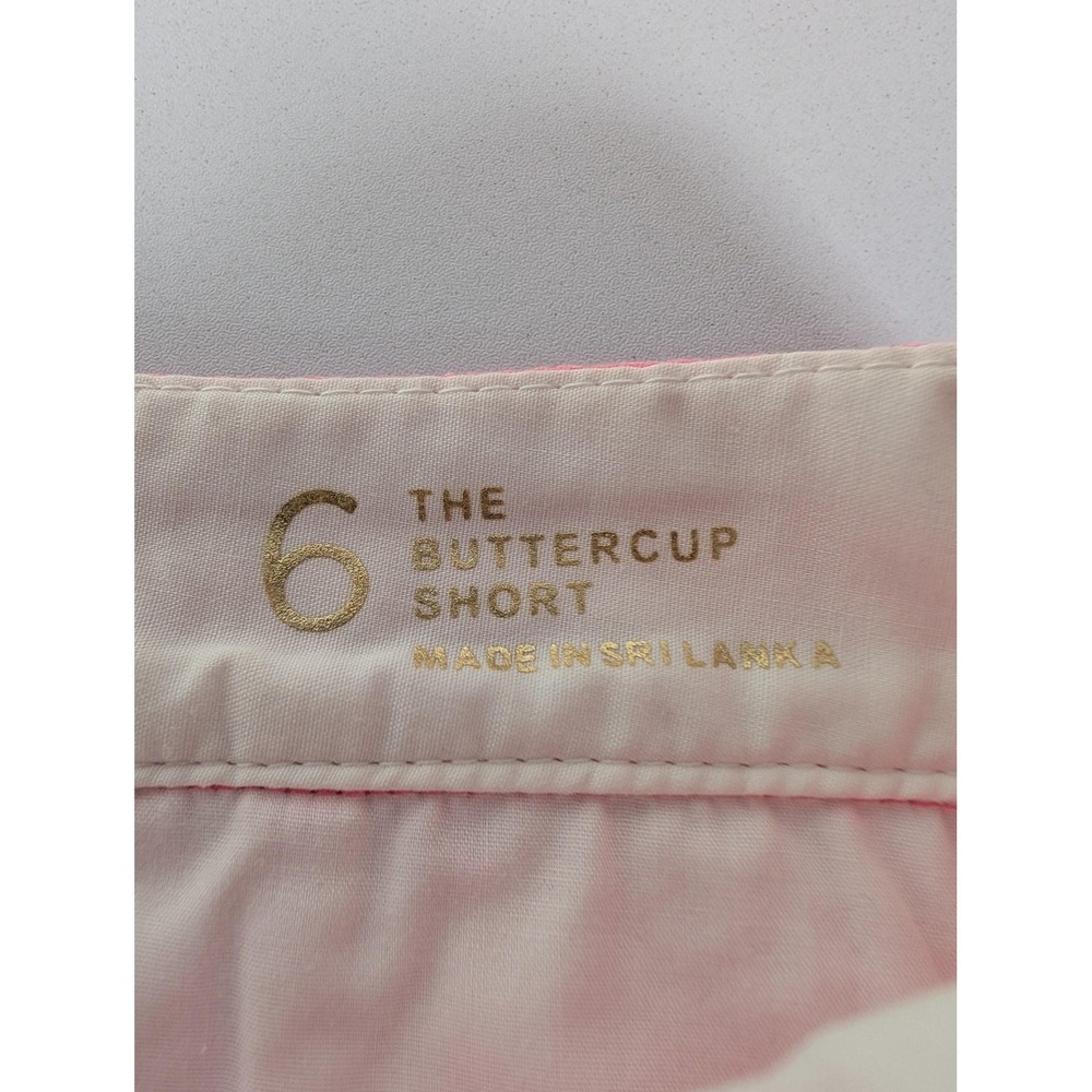 Lilly Pulitzer Shorts Womens 6 Pink Buttercup Scallop Hem Textured Cotton Summer - Picture 7 of 12